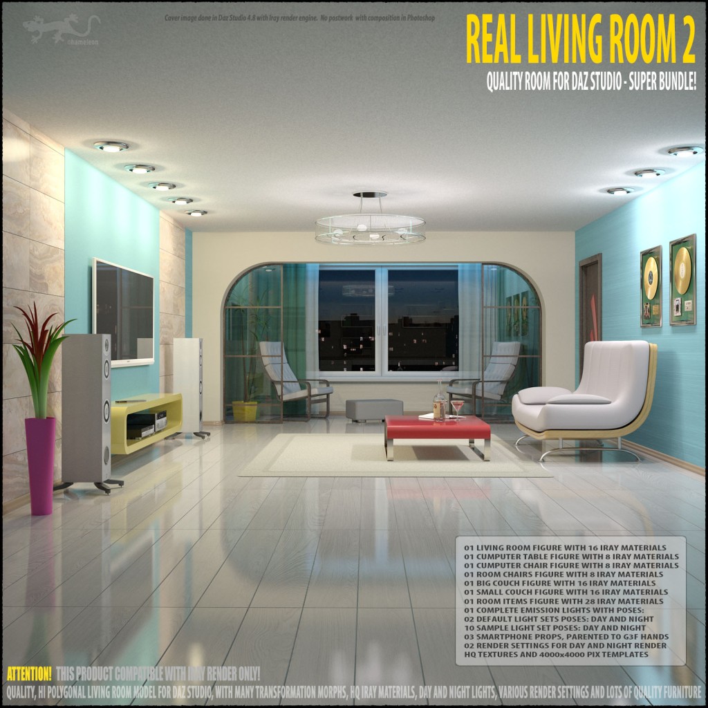Living Room 2 for Daz Studio