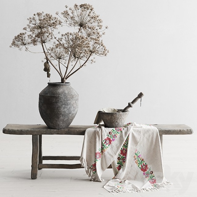 Decorative set in a rustic style
