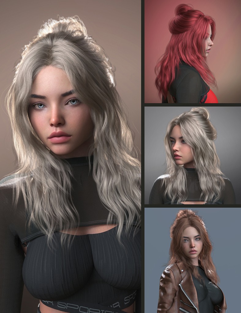 MB Reann Hair and MB Reann for Genesis 9 Feminine
