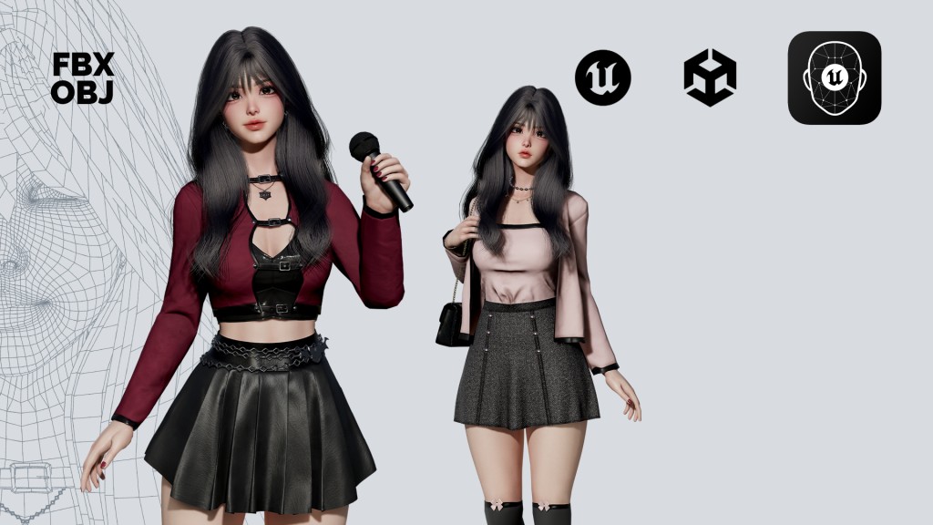 [ Unity & Unreal Engine Character ] K-POP SERIES - Mina [REUPLOAD]