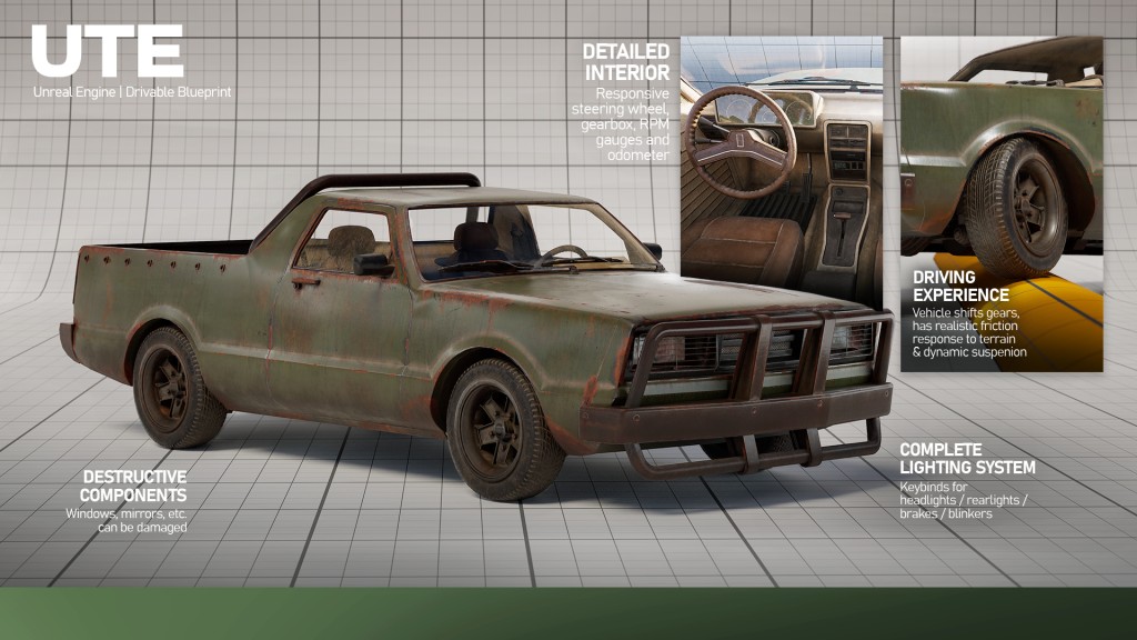 Procedural Vehicles - Ute UE5.1