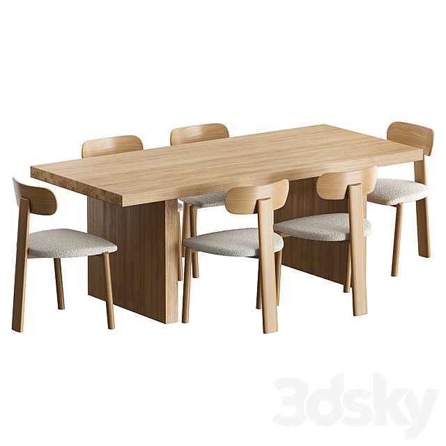 Vova dining table and Marais chairs by La Redoute