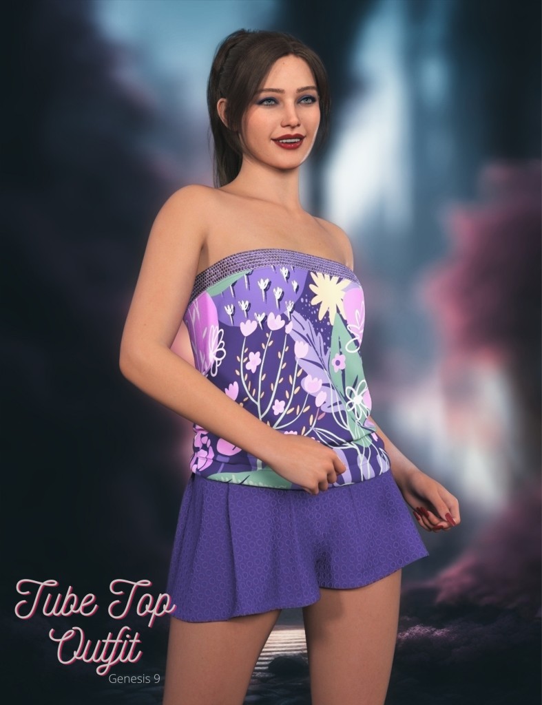 dForce Tube Top Outfit for Genesis 9