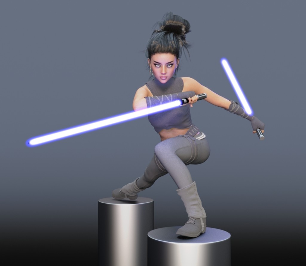 Aegis Sword: Dueling Poses I For Genesis 3 And 8 Females