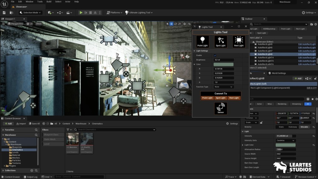 [UE5.5] Ultimate Lighting and Camera Tool ( ULCT ) v1.2