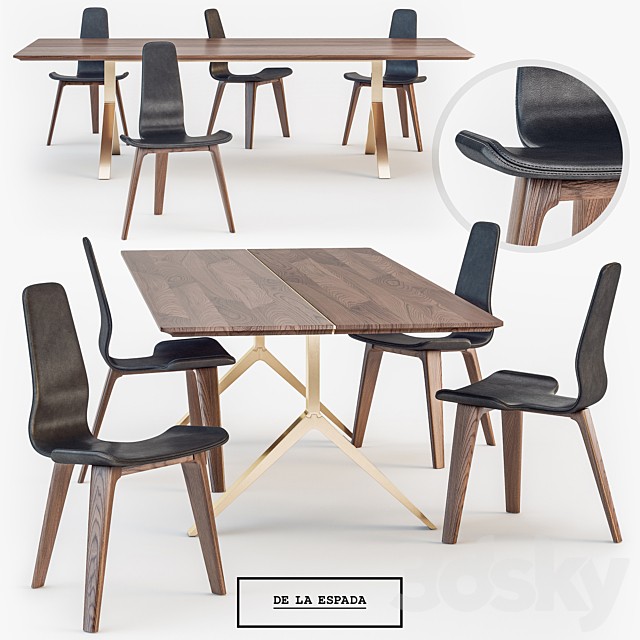 De La Espada Overton dining Table Tapas Chair