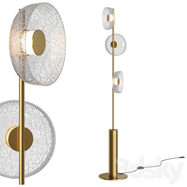Glacier Crackle Glass Floor Lamp