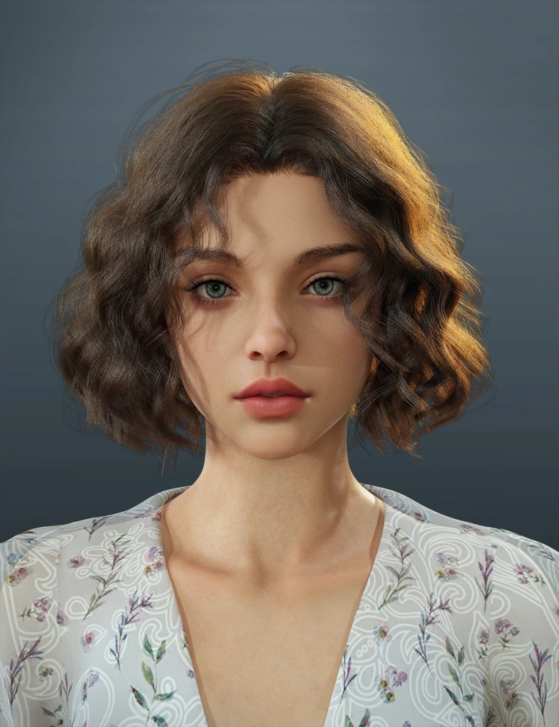 dForce Loose Curly Hair for Genesis 9
