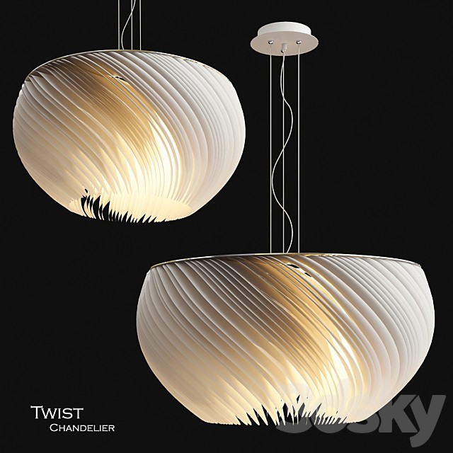 Twist chandelier