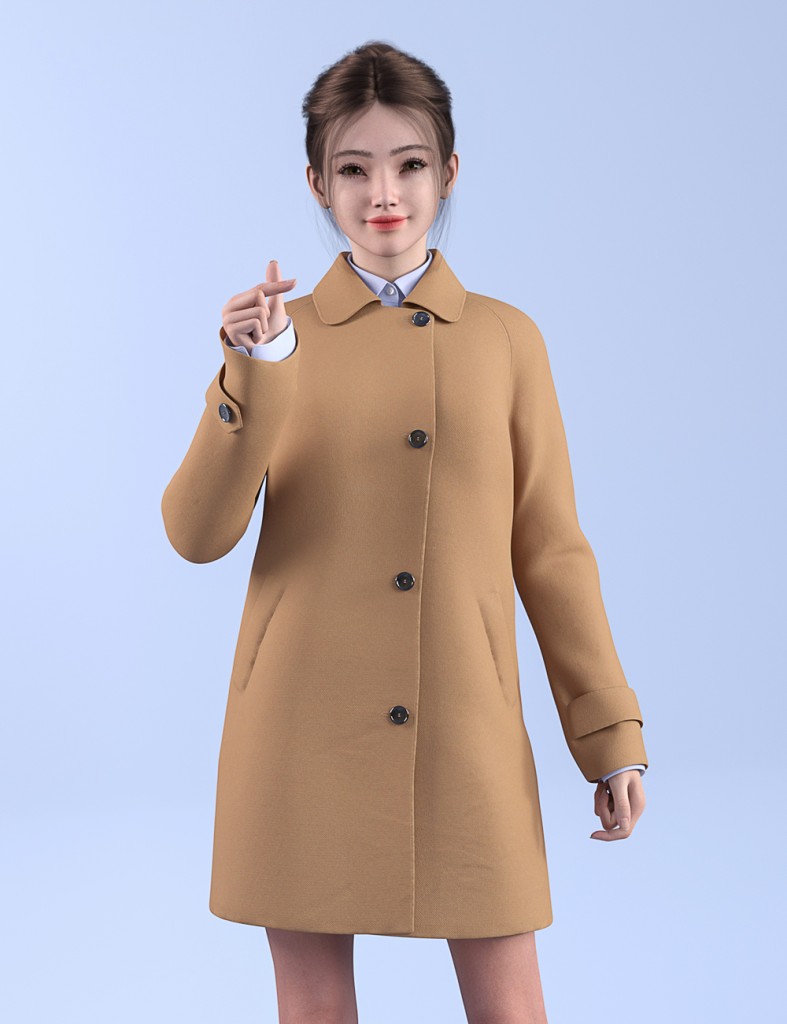 dForce HnC25 Urban Classic Coat for Genesis 9