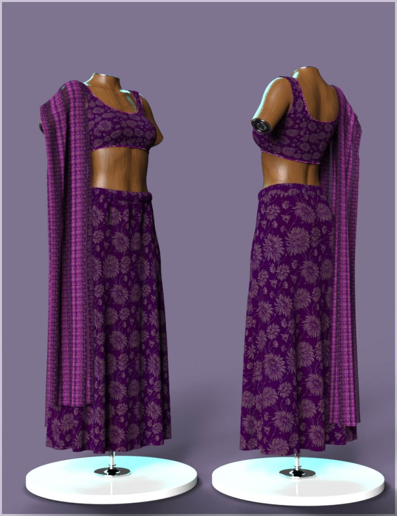 Lacha Tricolor for dForce Indian Lacha Dress