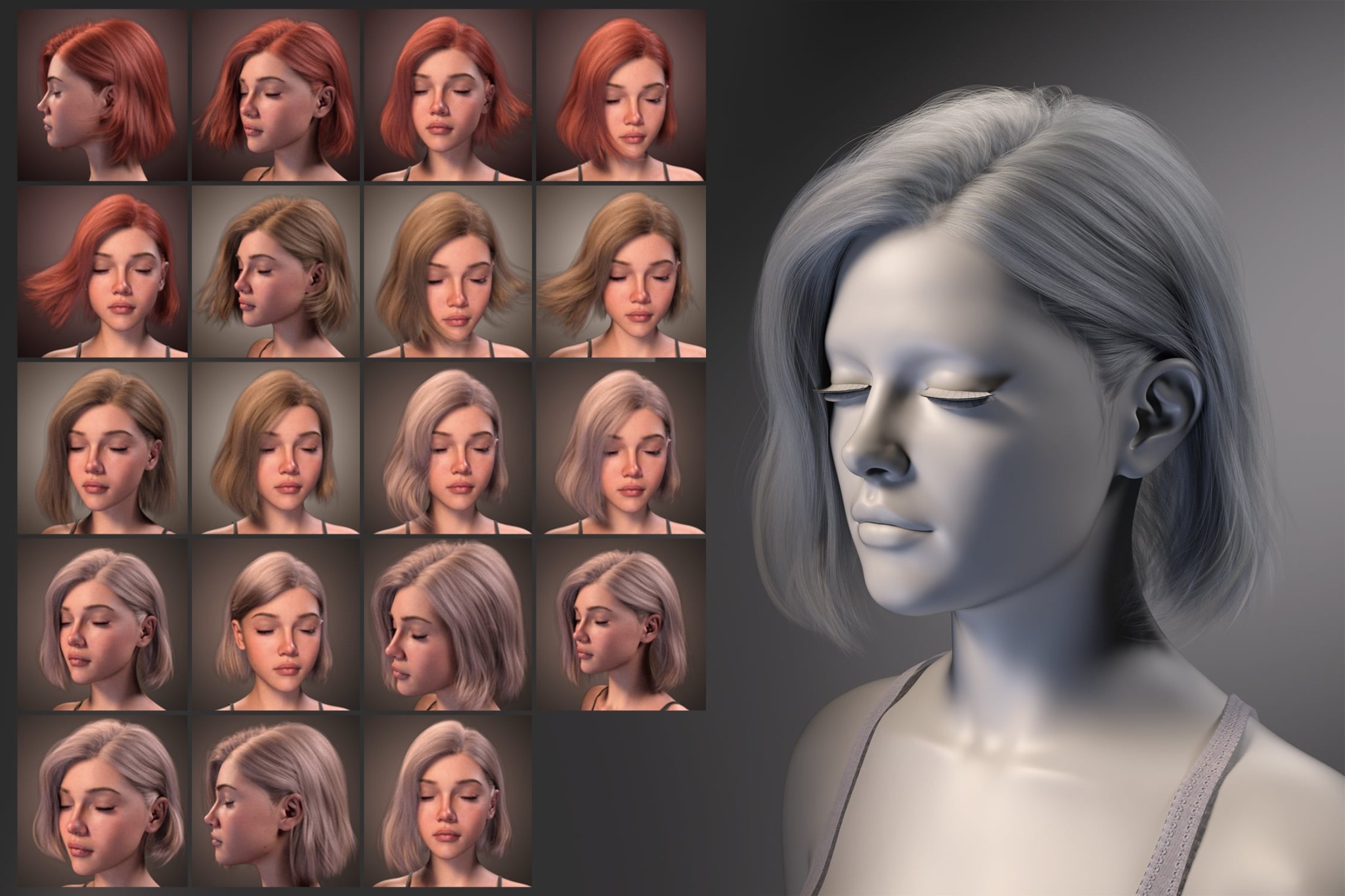 FE Ashlee Hair for Genesis 9