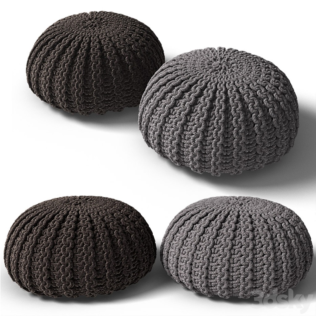 Knitted poof 2