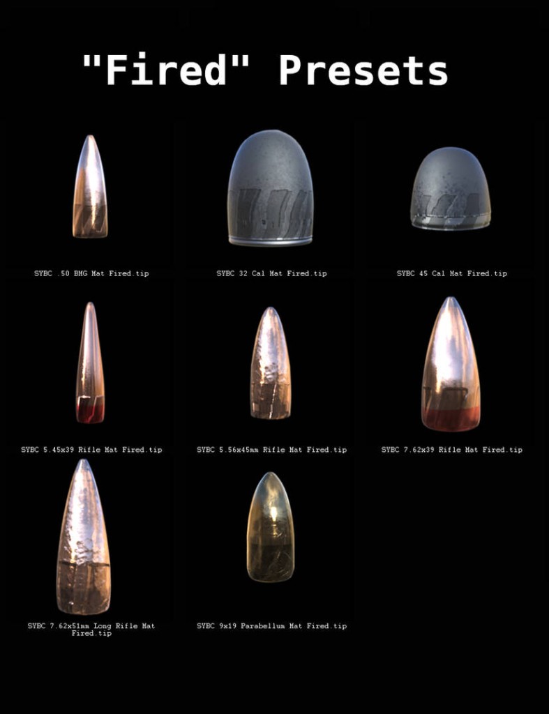 SY Bullets And Muzzle Flash Iray