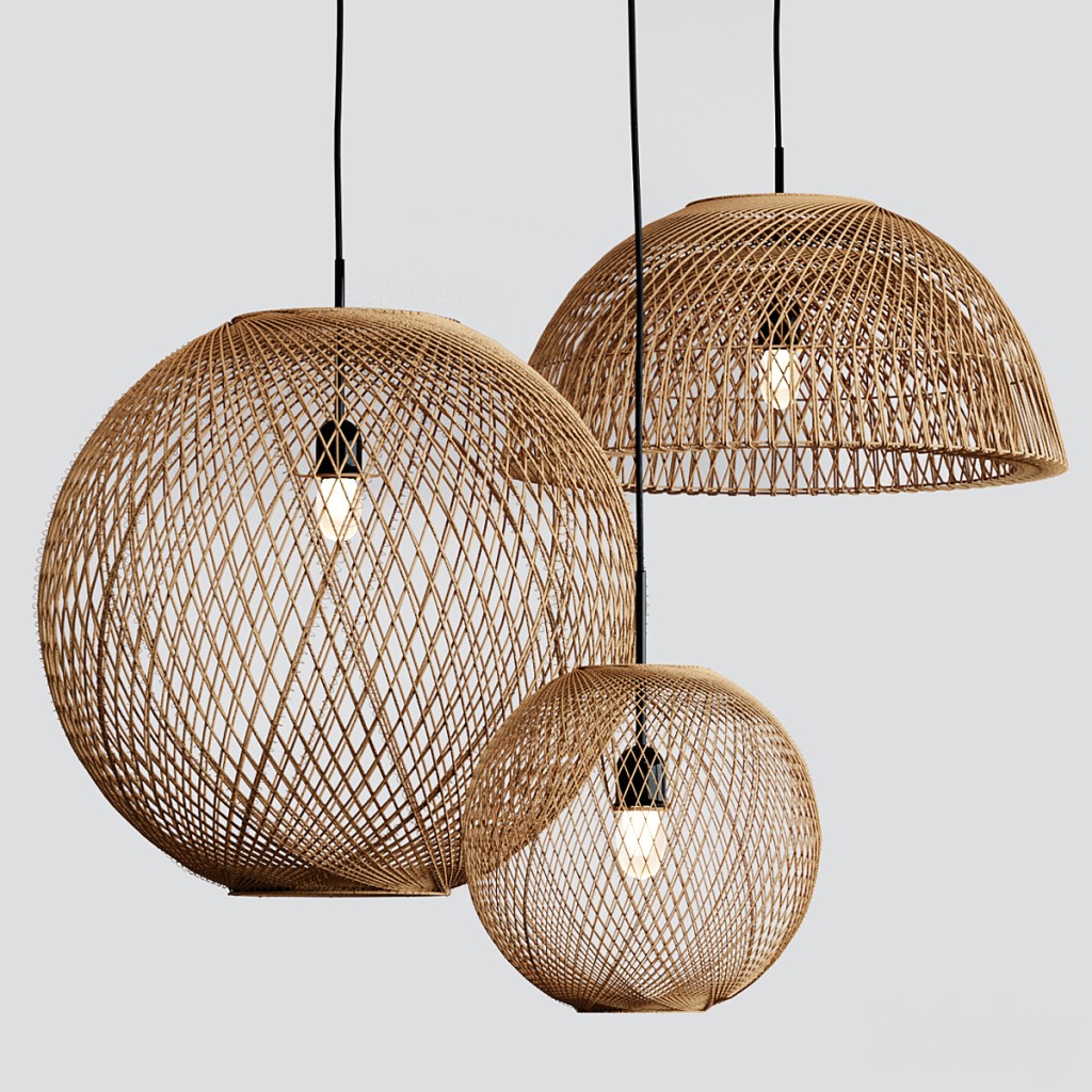 West Elm Wicker Pendant