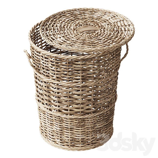 WasserKRAFT Brown Laundry Basket