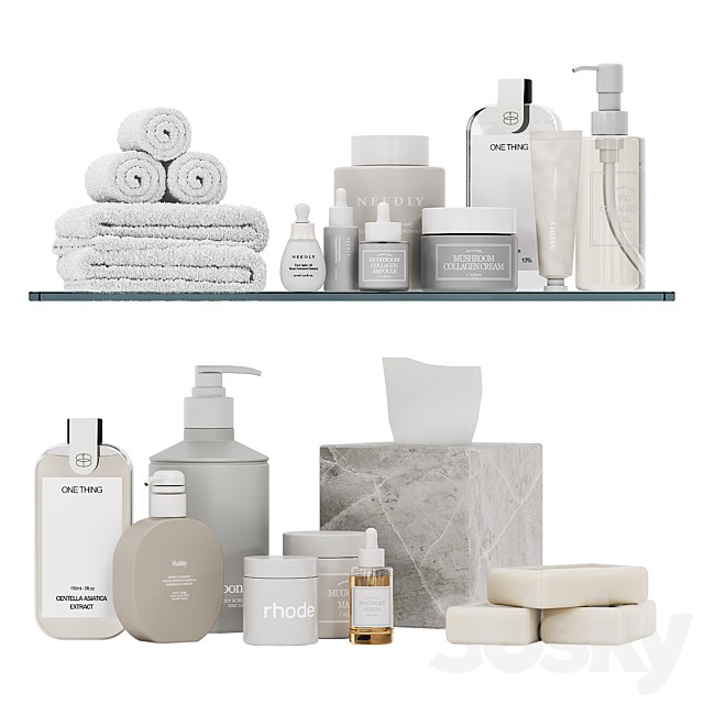 Set of gray cosmetics