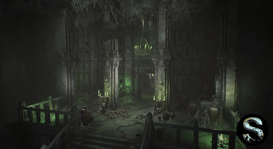 [UE4.24] Fantasy Dungeon 2 (Ossuary)
