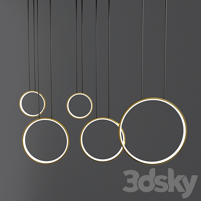 Bedroom Circle rings suspension Light