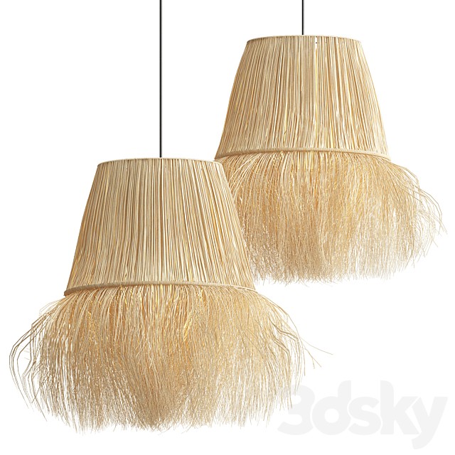 Raffia Organic Small Lamp