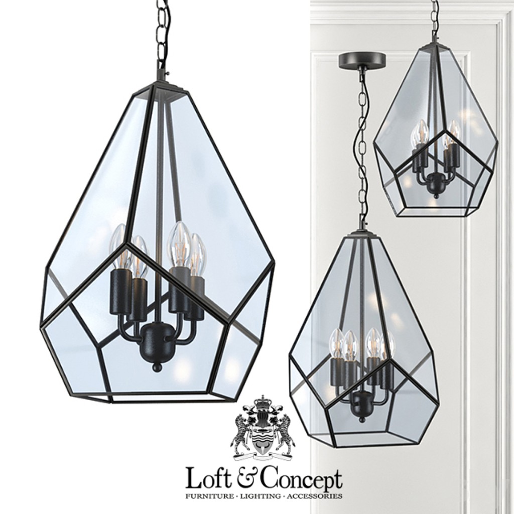 LUMBER GEOMETRY GLASS LIGHT PENDANT TRANSPARENT 4