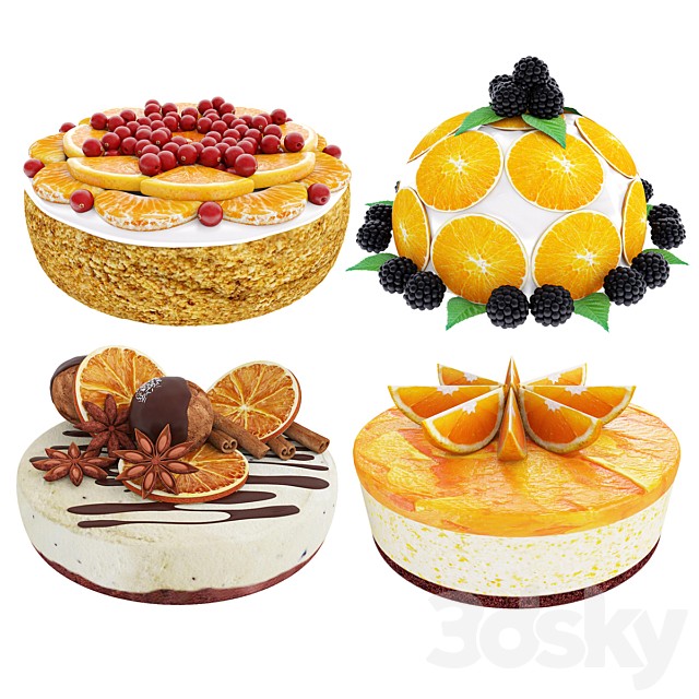 Orange cake collection 6