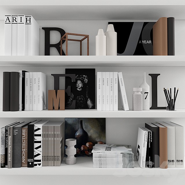 decorative set with books