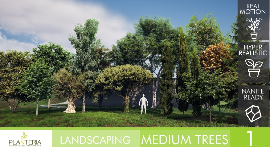 [UE5] Landscaping Medium Trees Vol. 1