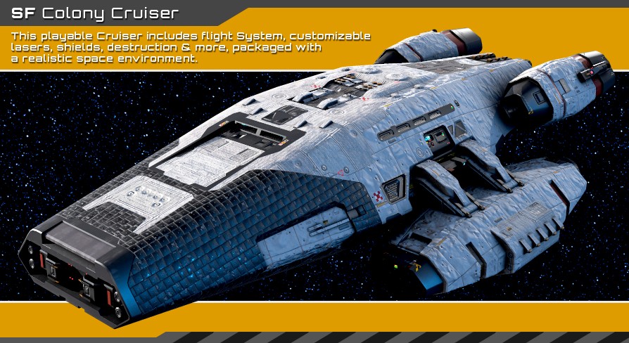 [UE4.26] Spaceship Colony Cruiser