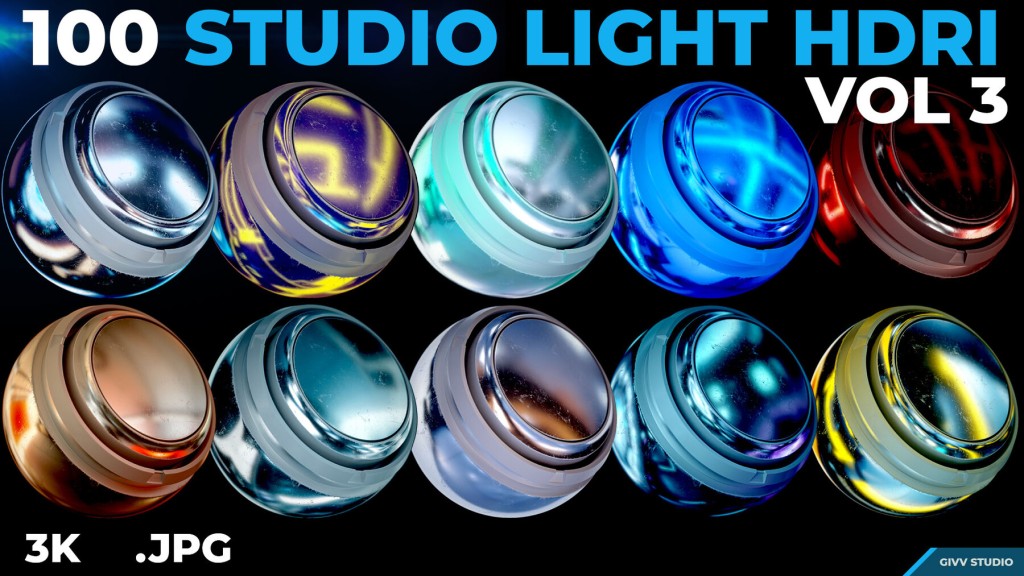 100 Studio Light HDRI Vol 3.