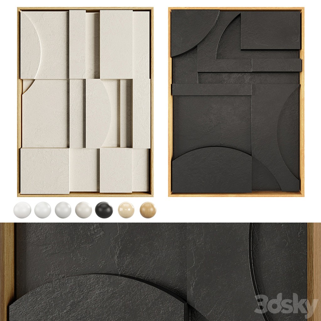 IOLAstudios - Plaster Painted Relief Artwork 05