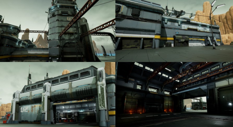 [UE4.20] Sci-Fi Modular Hangars Location