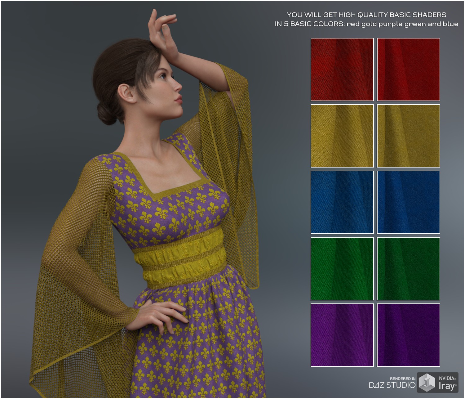 Daz Iray - Medieval Fantasy 2D Graphics 3D Figure Assets Merchant Resources Atenais