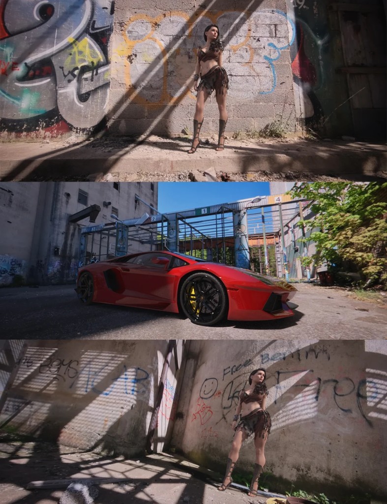 3-in-1 Bundle Low Cam HDRIs Industrial Graffiti