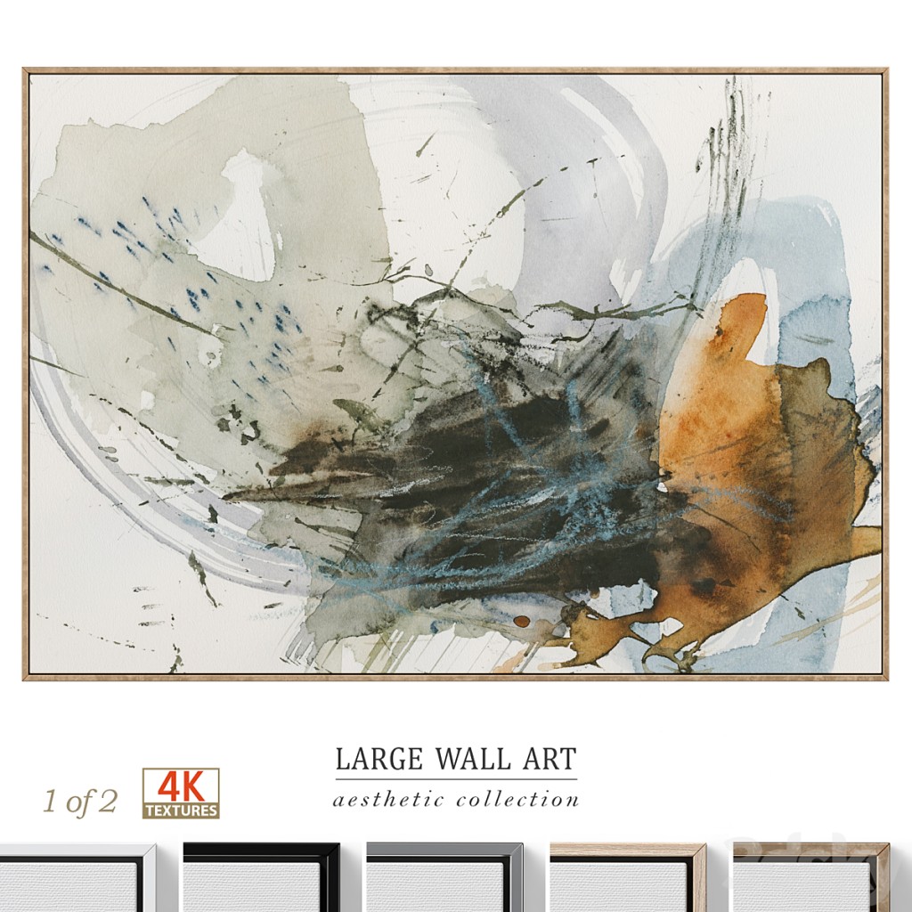 Large Panoramic Abstract Wall Art C-634