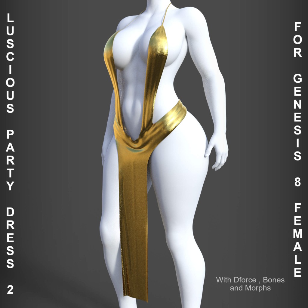 Luscious Party Dress 2 for Genesis 8 Females