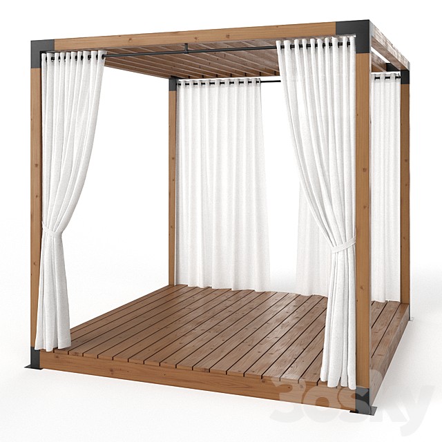 Wooden gazebo-pergola 3