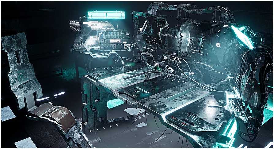 [UE5.0] Sci-Fi Modular WorkStation - High Poly Kit Bash - Smart Materials