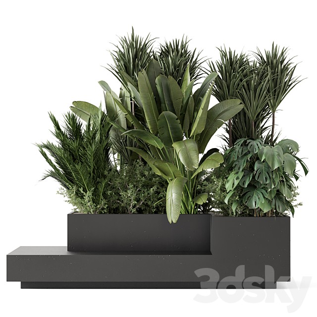 Backyard and Landscape Set Bush and Bench_Set 3298