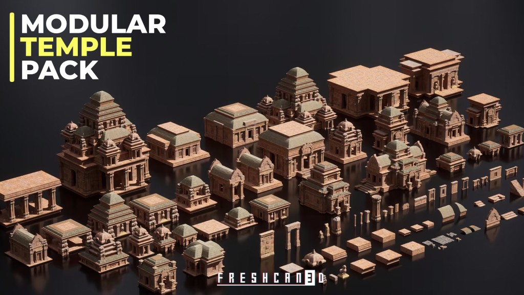 Modular Temple Building Pack UE5.1