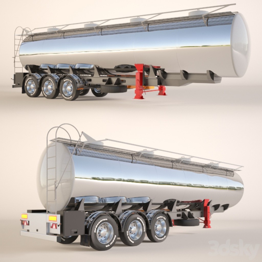 Gasoline Fuel Tanker Trailer - Semitrailer tank for fuel transportation