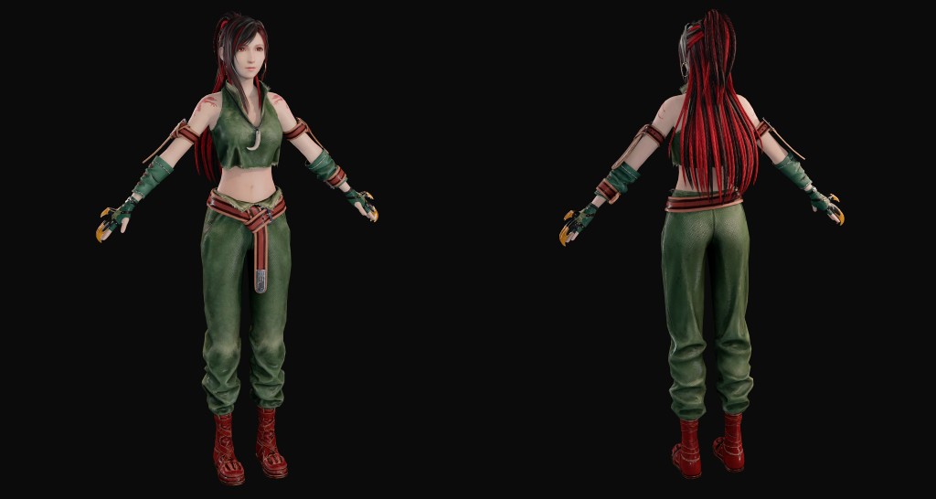 FF7 EC Tifa (Amarant Guise) Premium for Blender 3-4