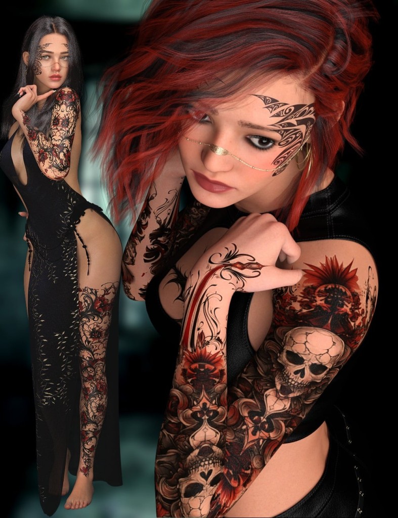 L3D TattooU - Inked Arms and Legs Genesis 9