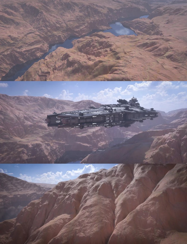 Aerial Canyon Scenery