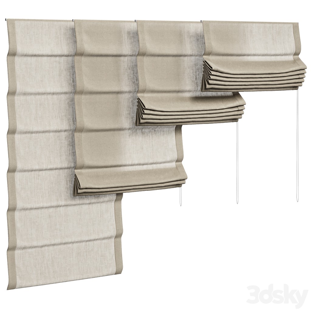 Roman curtains linen / Roman curtain 009