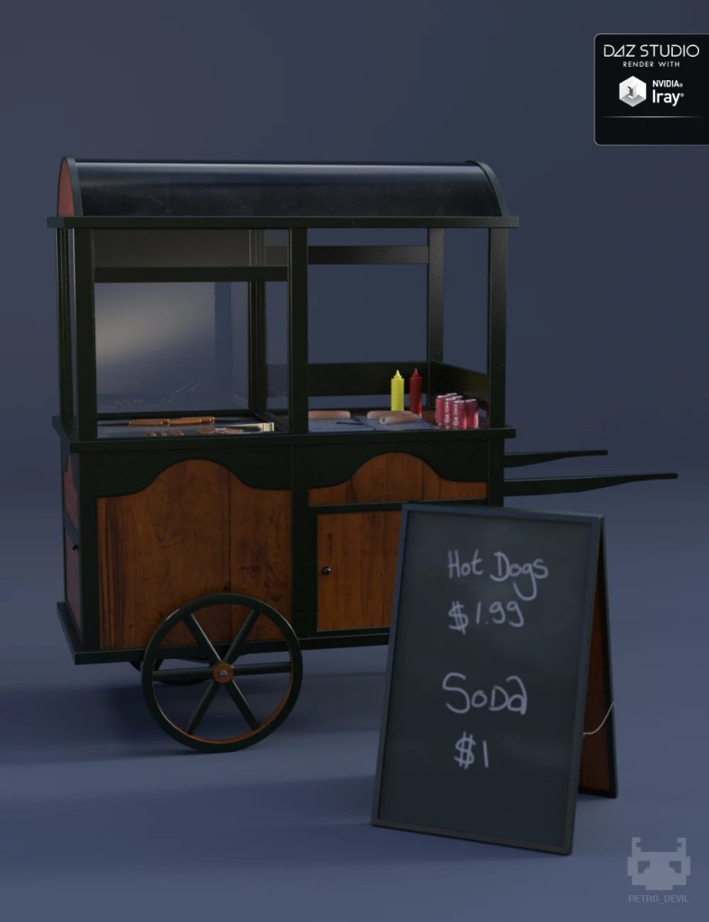 Vintage Hot Dog Cart