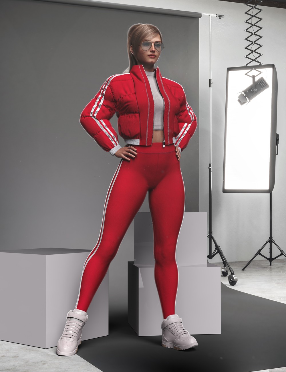 AJC Cropped Style Outfit II For Genesis 9