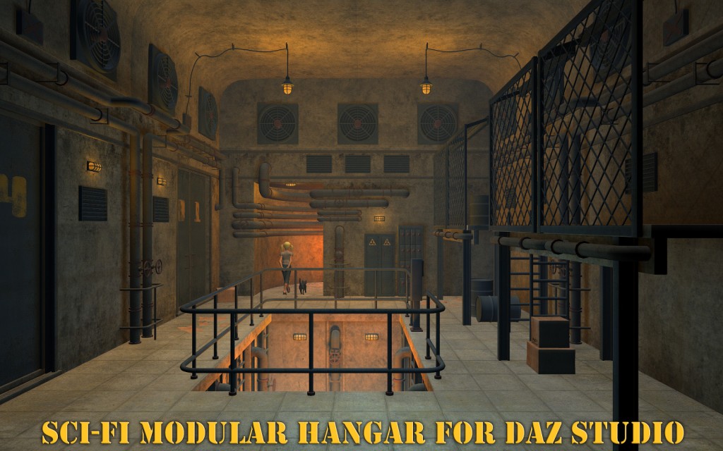 Sci-Fi Modular Hangar for Daz Studio