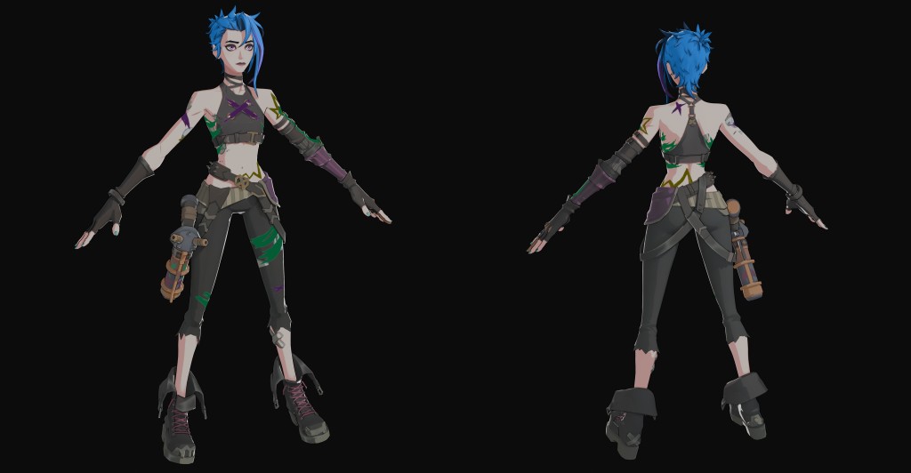 Jinx (Arcane - 2XKO) Premium for Blender 4.x