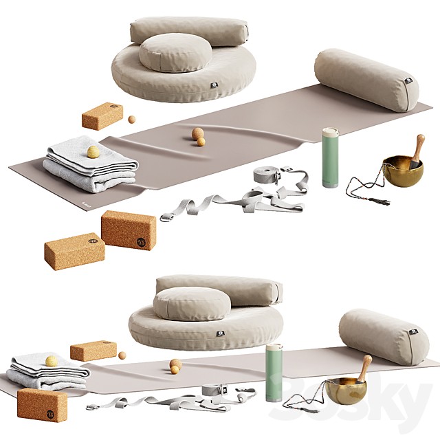 Yoga studio meditation set